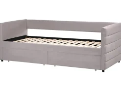 Letto da giorno con contenitore Velluto MARRAY 90 x 200 cm Grigio chiaro