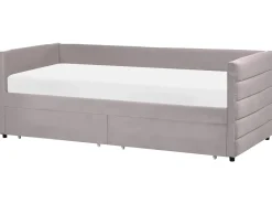 Letto da giorno con contenitore Velluto MARRAY 90 x 200 cm Grigio chiaro