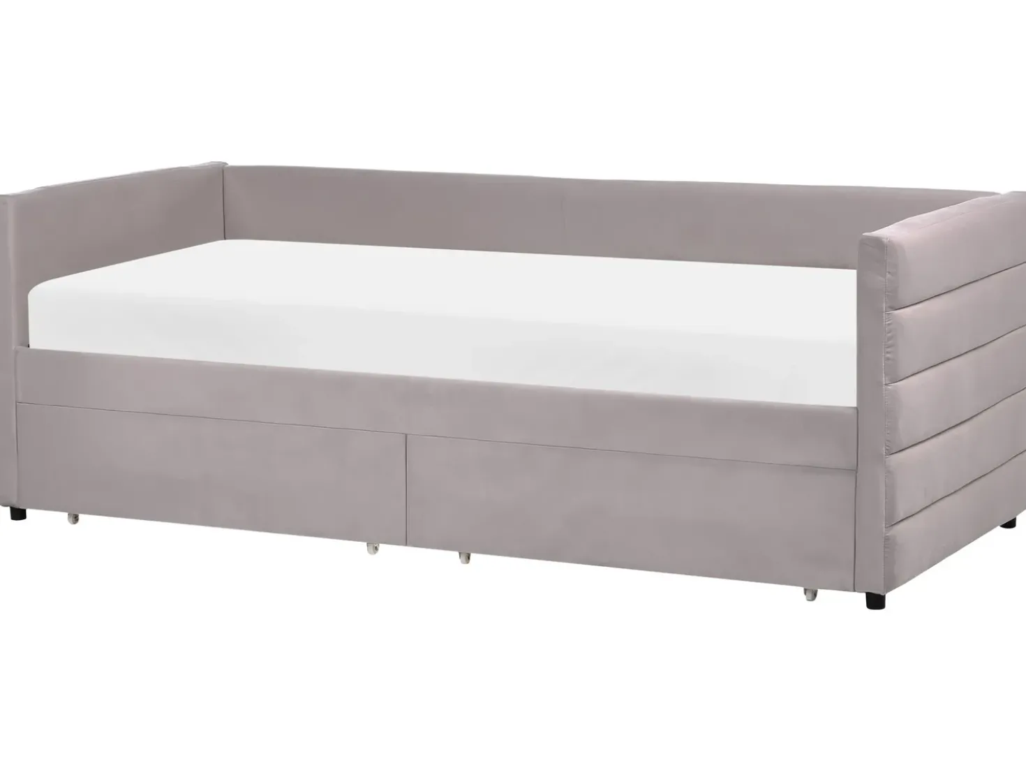 Letto da giorno con contenitore Velluto MARRAY 90 x 200 cm Grigio chiaro