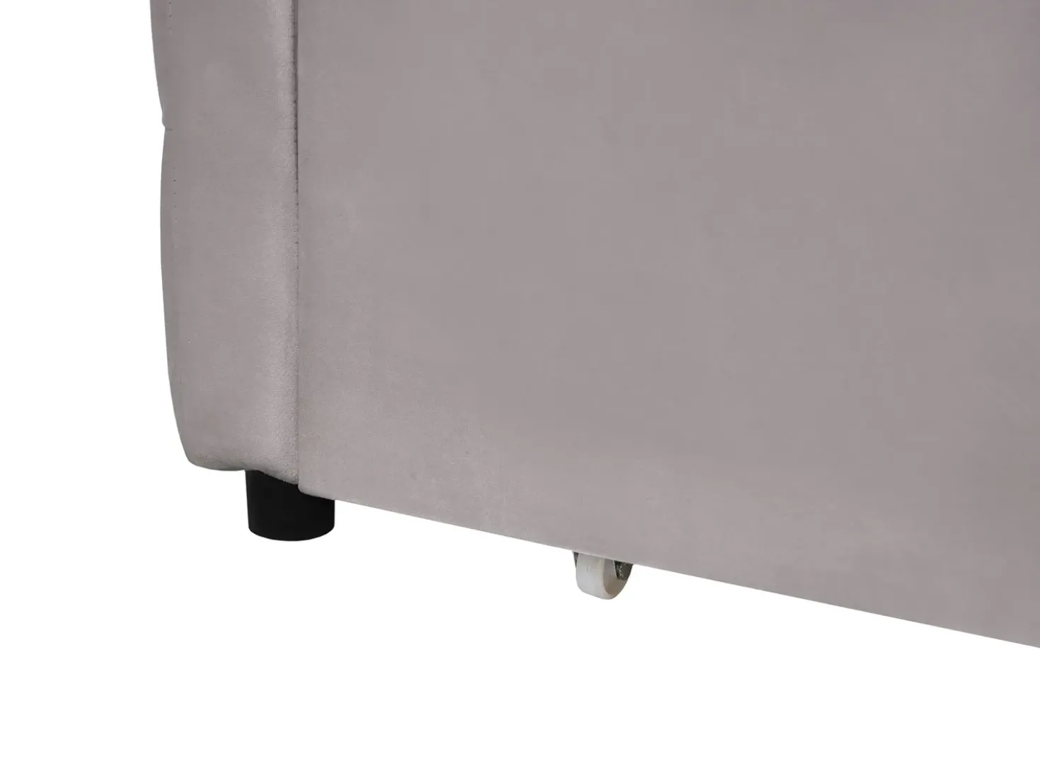 Letto da giorno con contenitore Velluto MARRAY 90 x 200 cm Grigio chiaro