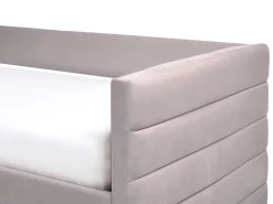 Letto da giorno con contenitore Velluto MARRAY 90 x 200 cm Grigio chiaro