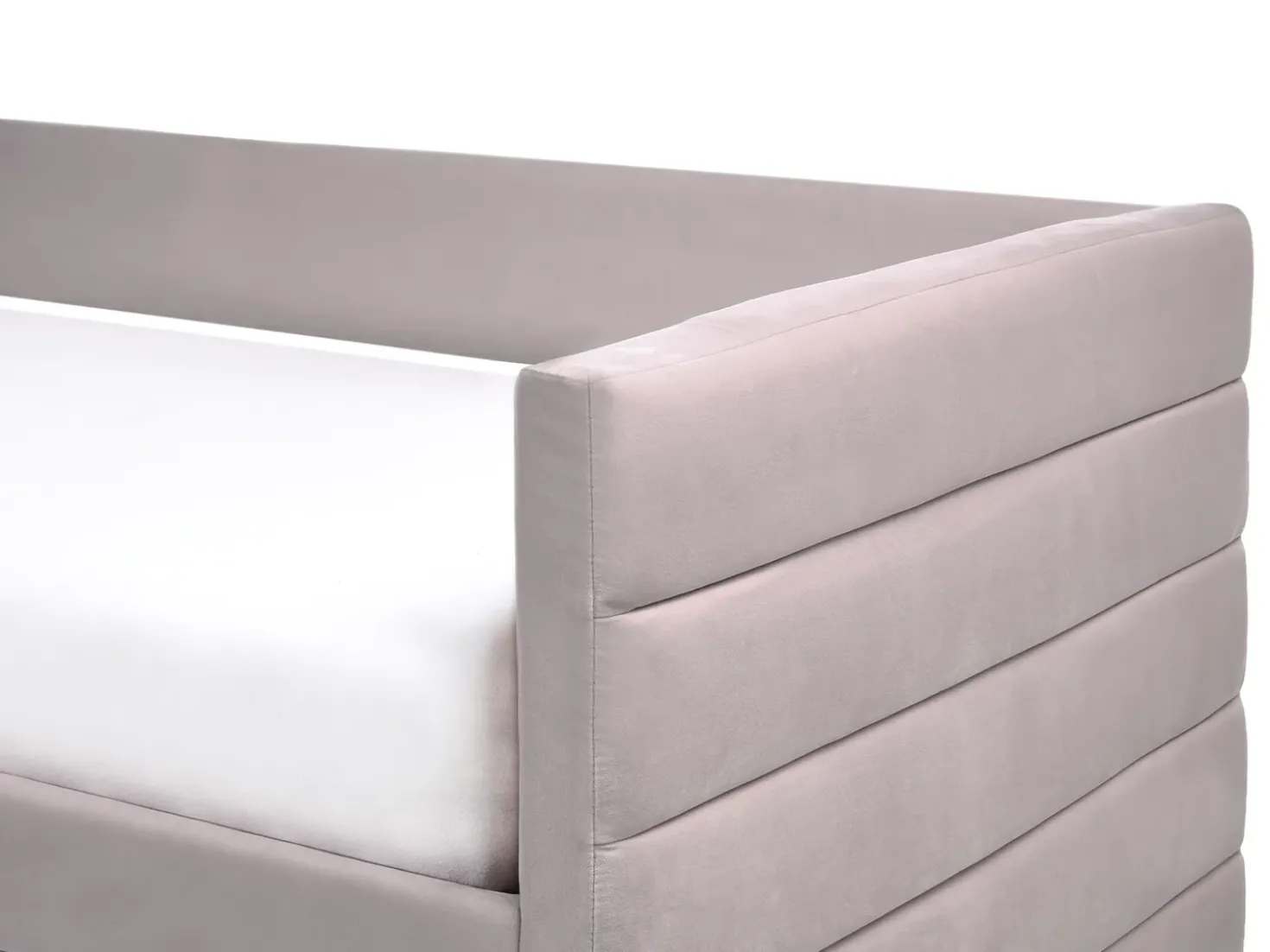 Letto da giorno con contenitore Velluto MARRAY 90 x 200 cm Grigio chiaro