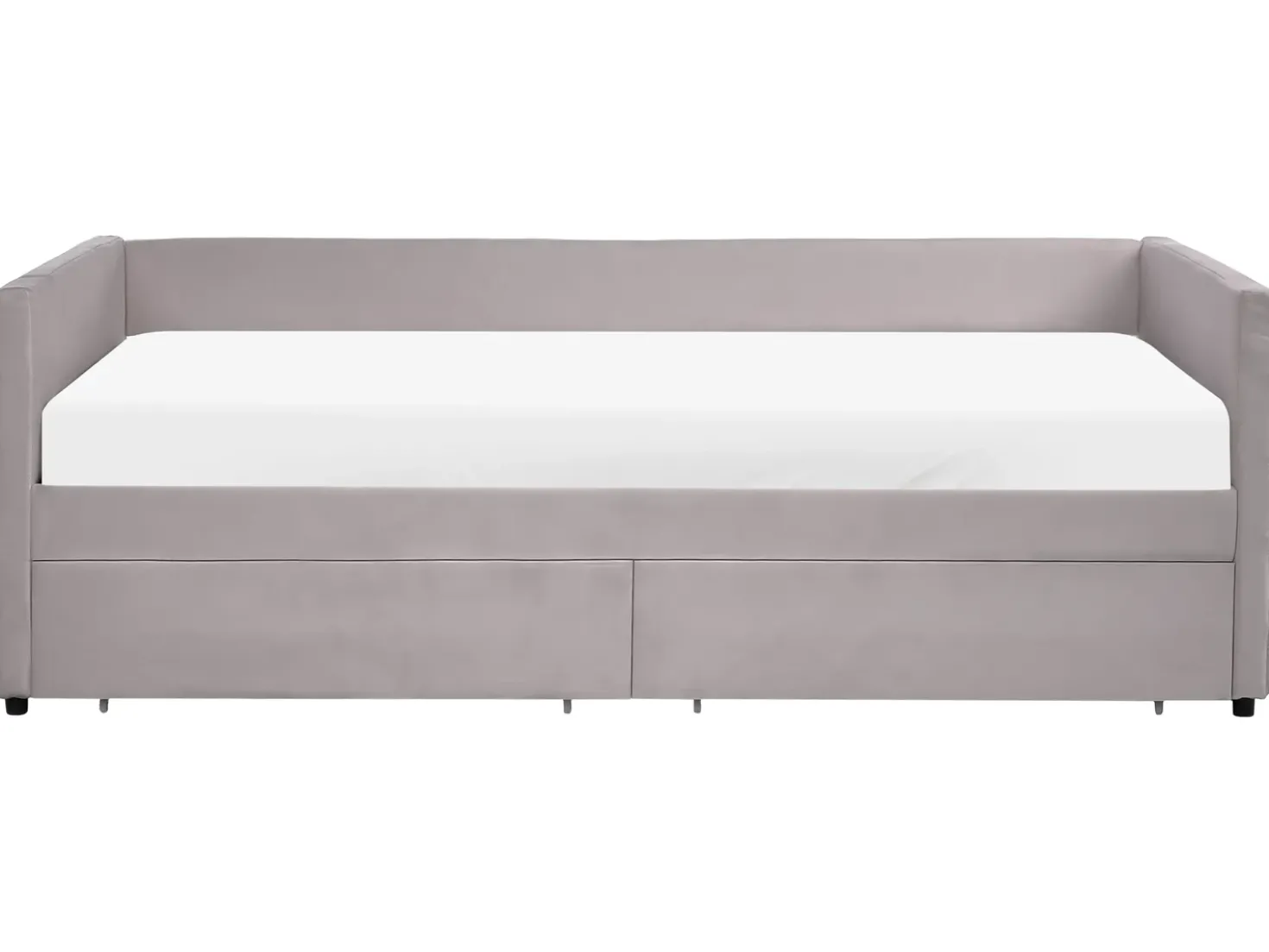 Letto da giorno con contenitore Velluto MARRAY 90 x 200 cm Grigio chiaro