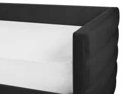 Letto da giorno con contenitore Velluto MARRAY II 90 x 200 cm Nero