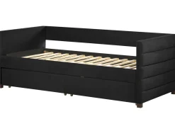 Letto da giorno con contenitore Velluto MARRAY II 90 x 200 cm Nero
