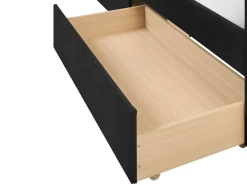 Letto da giorno con contenitore Velluto MARRAY II 90 x 200 cm Nero