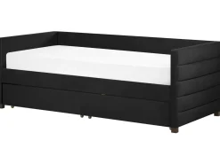 Letto da giorno con contenitore Velluto MARRAY II 90 x 200 cm Nero