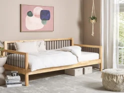 Letto da giorno Legno TRICOT 90 x 200 cm Marrone chiaro