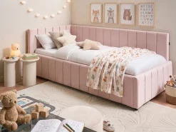 Letto da giorno Velluto LISIEUX 90 x 200 cm Rosa pastello