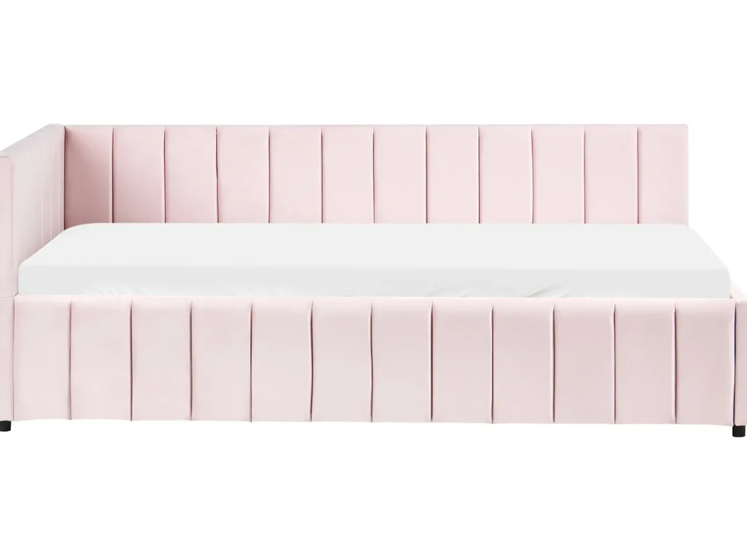 Letto da giorno Velluto LISIEUX 90 x 200 cm Rosa pastello
