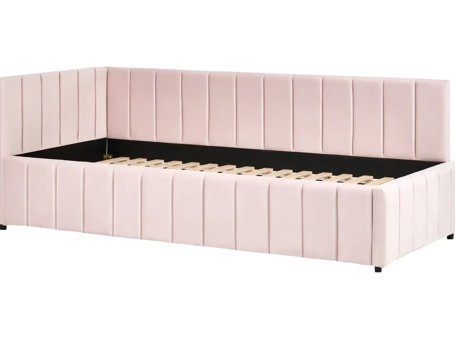 Letto da giorno Velluto LISIEUX 90 x 200 cm Rosa pastello