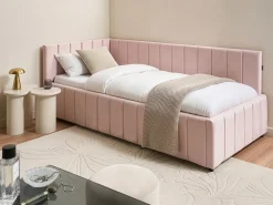 Letto da giorno Velluto LISIEUX 90 x 200 cm Rosa pastello