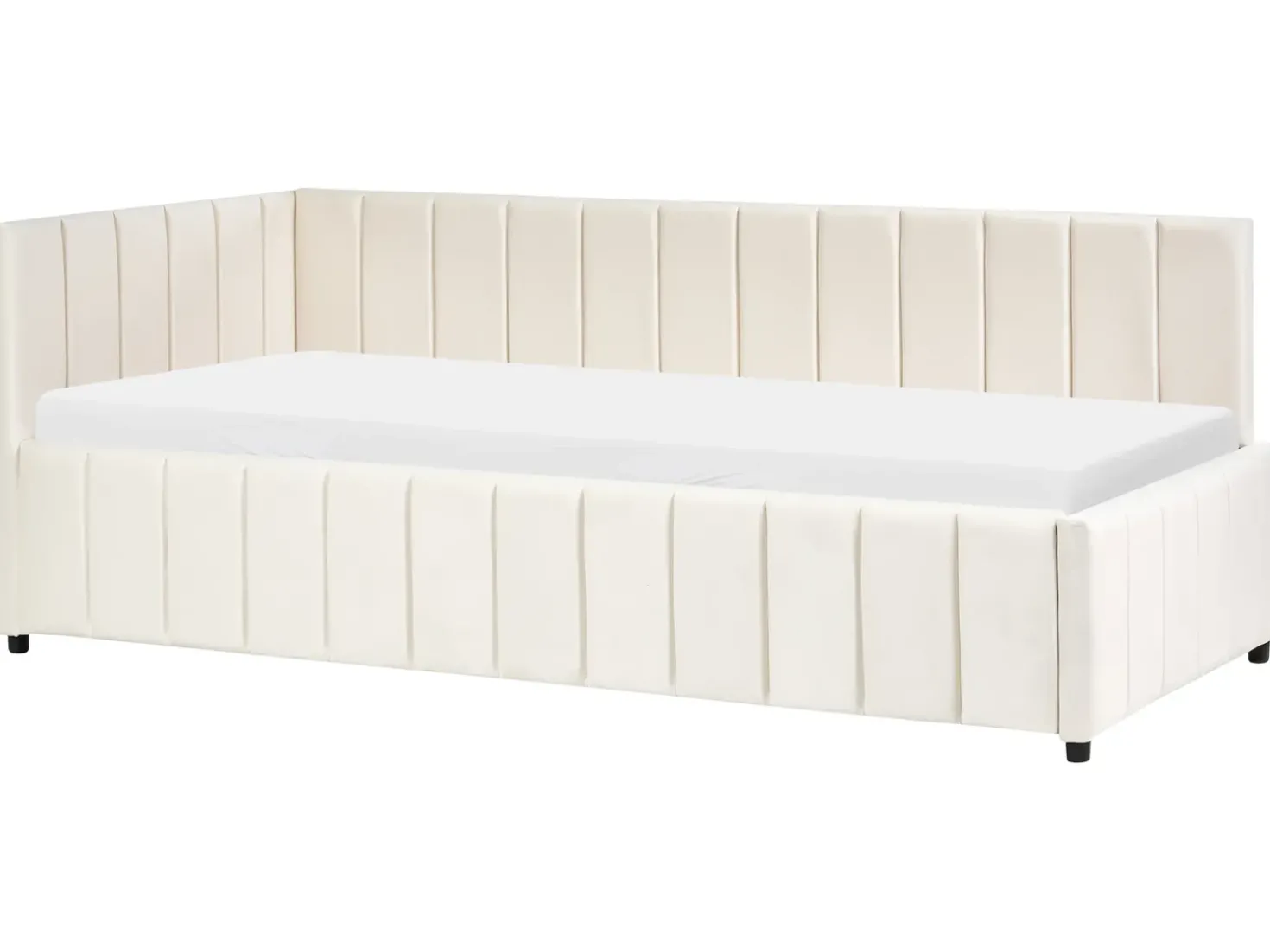 Letto da giorno Velluto LISIEUX 90 x 200 cm Bianco sporco