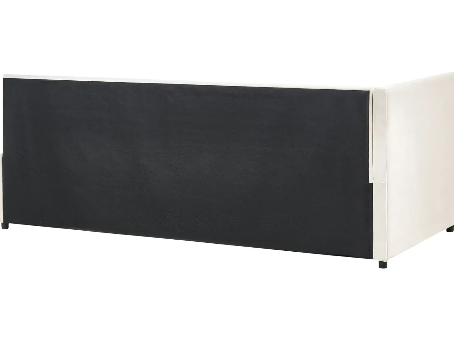 Letto da giorno Velluto LISIEUX 90 x 200 cm Bianco sporco