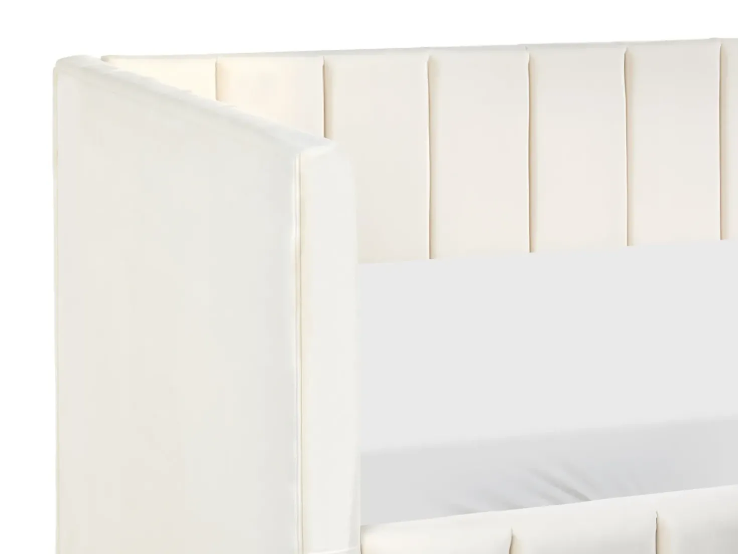 Letto da giorno Velluto LISIEUX 90 x 200 cm Bianco sporco
