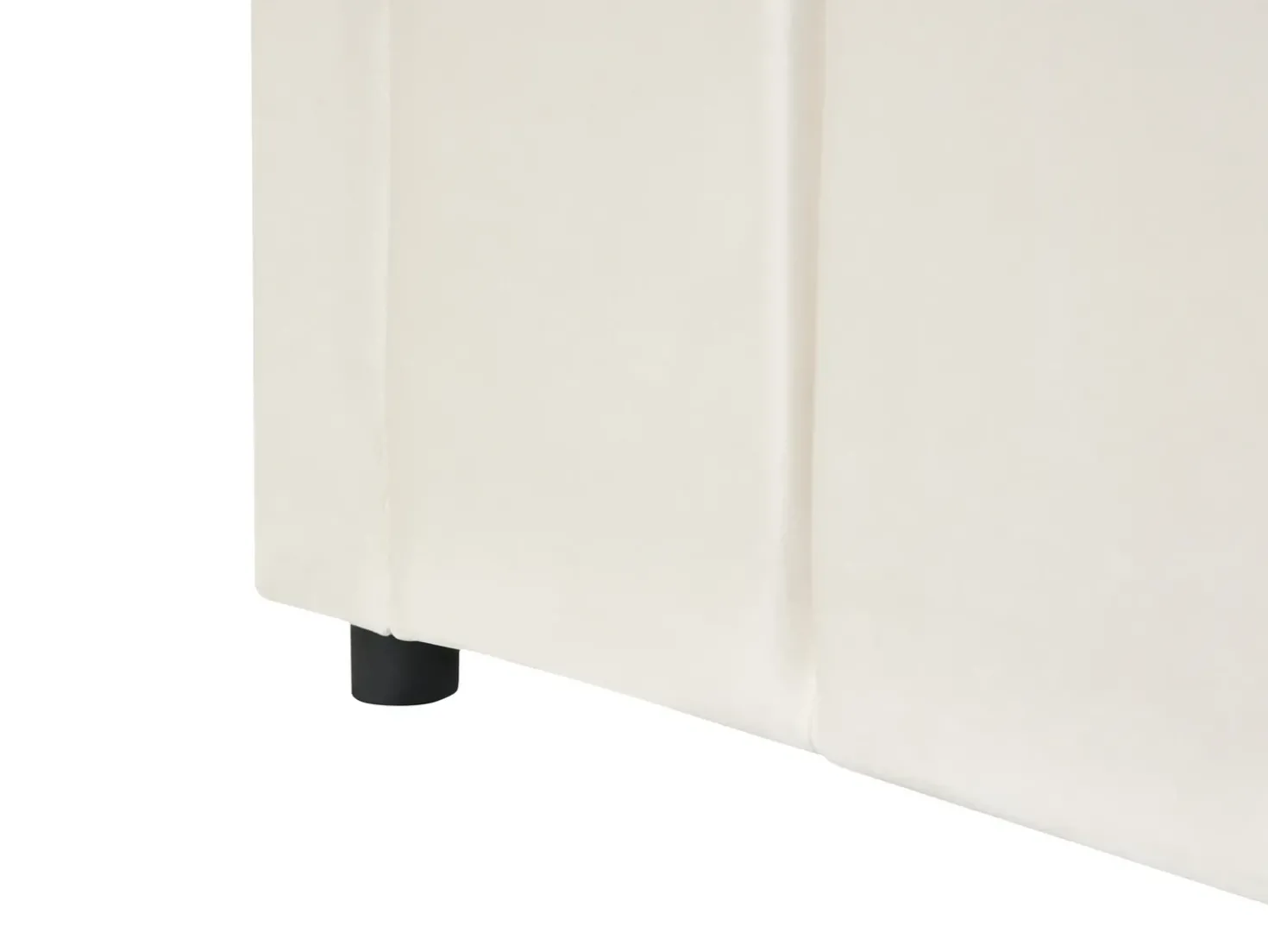 Letto da giorno Velluto LISIEUX 90 x 200 cm Bianco sporco