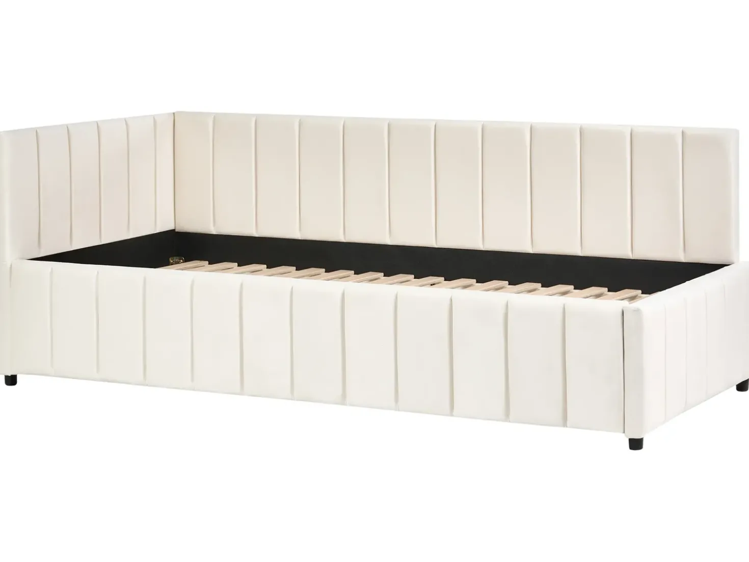 Letto da giorno Velluto LISIEUX 90 x 200 cm Bianco sporco