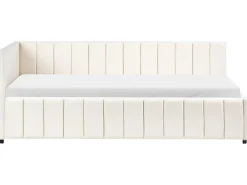 Letto da giorno Velluto LISIEUX 90 x 200 cm Bianco sporco