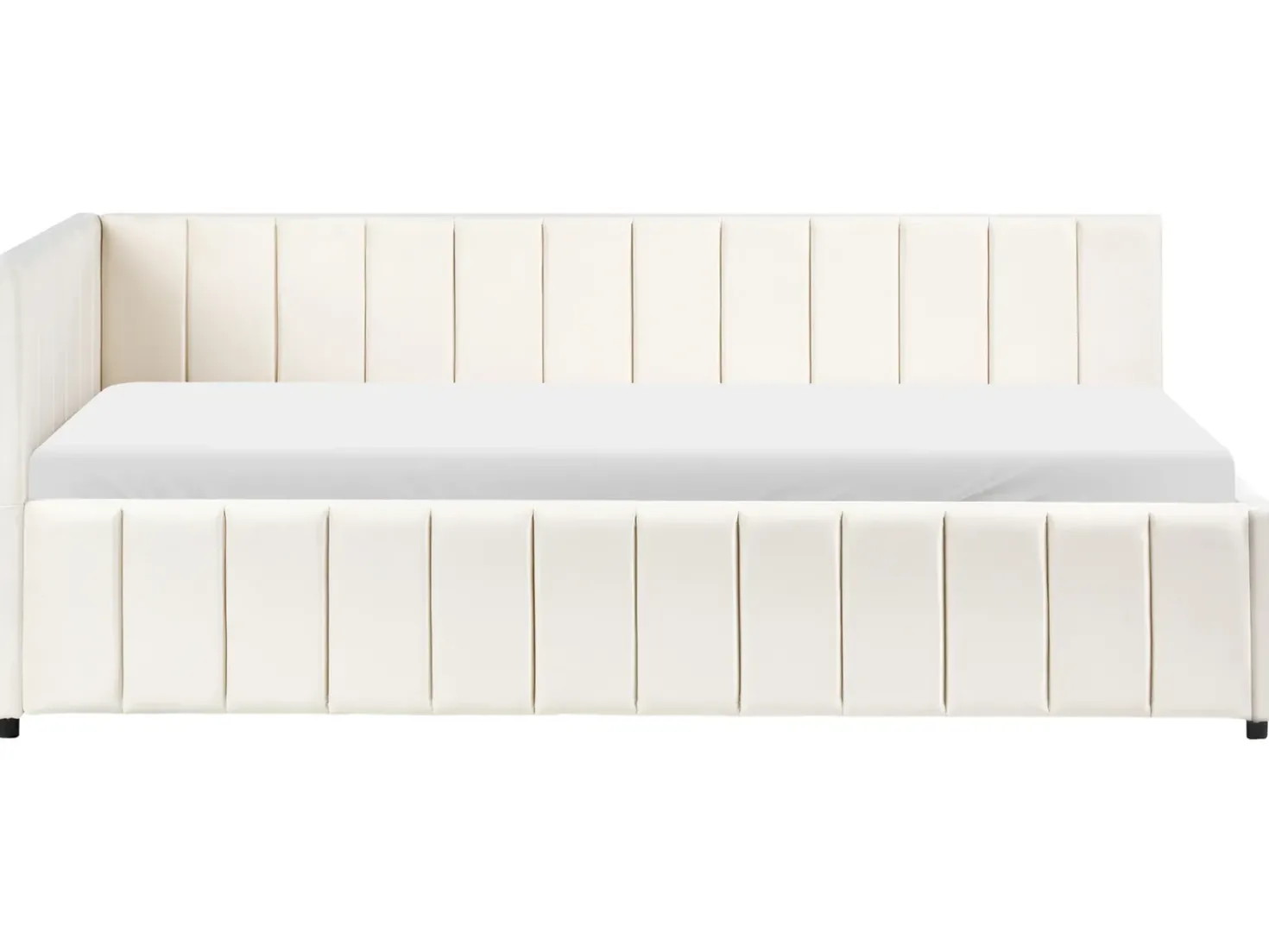 Letto da giorno Velluto LISIEUX 90 x 200 cm Bianco sporco