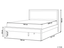 Letto ERVILLERS 160 x 200 cm Acacia naturale