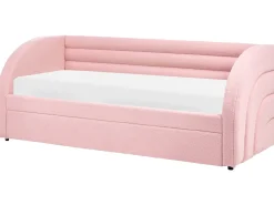 Letto estraibile Bouclé ALBIAC 90 x 200 cm Rosa pastello