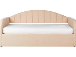 Letto estraibile Bouclé EYBURIE 90 x 200 cm Rosa pesca