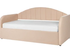 Letto estraibile Bouclé EYBURIE 90 x 200 cm Rosa pesca