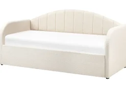 Letto estraibile Bouclé EYBURIE 90 x 200 cm Beige chiaro