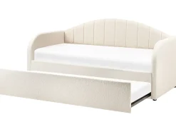 Letto estraibile Bouclé EYBURIE 90 x 200 cm Beige chiaro