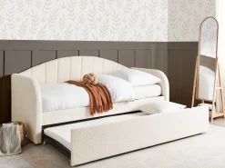 Letto estraibile Bouclé EYBURIE 90 x 200 cm Beige chiaro
