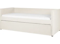 Letto estraibile Bouclé TROYES 90 x 200 cm Beige chiaro
