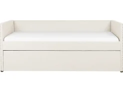 Letto estraibile Bouclé TROYES 90 x 200 cm Beige chiaro