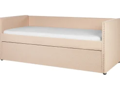 Letto estraibile Bouclé TROYES 90 x 200 cm Rosa pesca