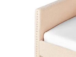 Letto estraibile Bouclé TROYES 90 x 200 cm Rosa pesca