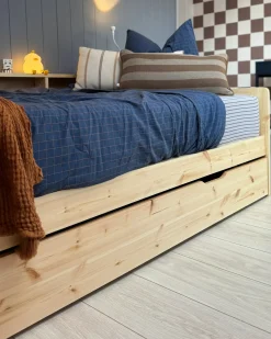 Letto estraibile Legno di pino EDERN 90 x 200 cm Marrone chiaro