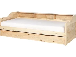 Letto estraibile Legno di pino EDERN 90 x 200 cm Marrone chiaro