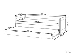 Letto estraibile Legno di pino GRAVELINES 90 x 200 cm Bianco