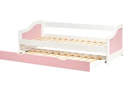 Letto estraibile Legno di pino LUNERAY 90 x 200 cm Rosa