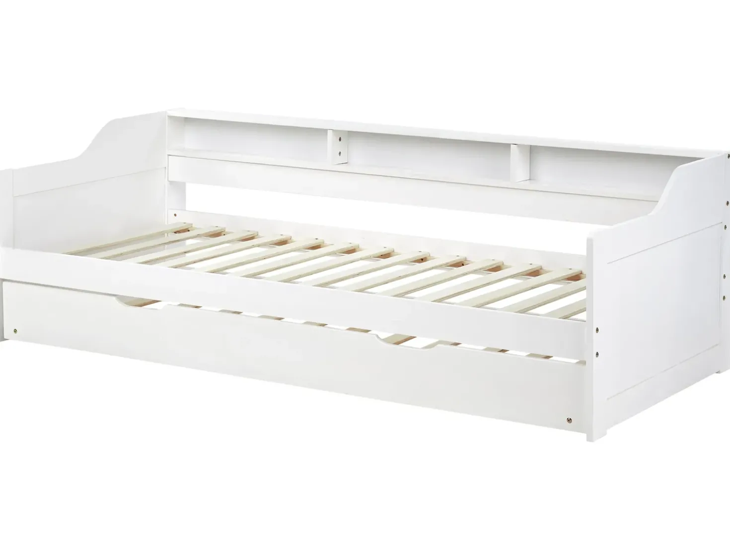 Letto estraibile Legno di pino EDERN 90 x 200 cm Bianco