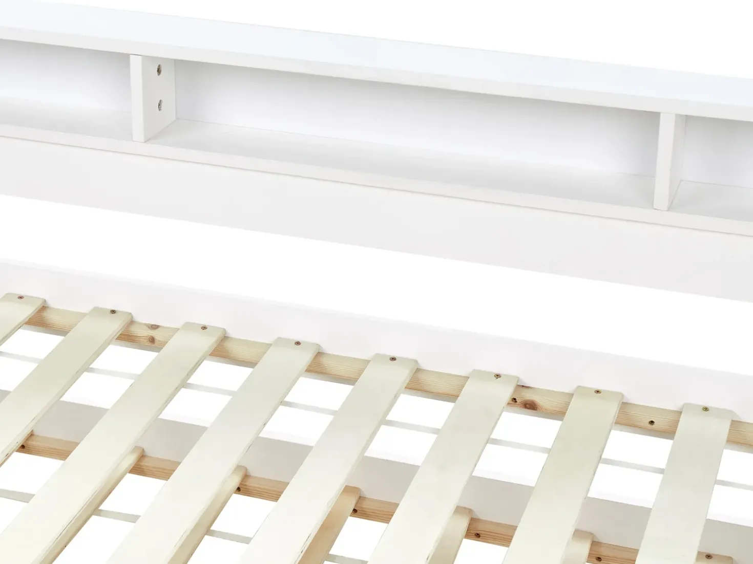 Letto estraibile Legno di pino EDERN 90 x 200 cm Bianco
