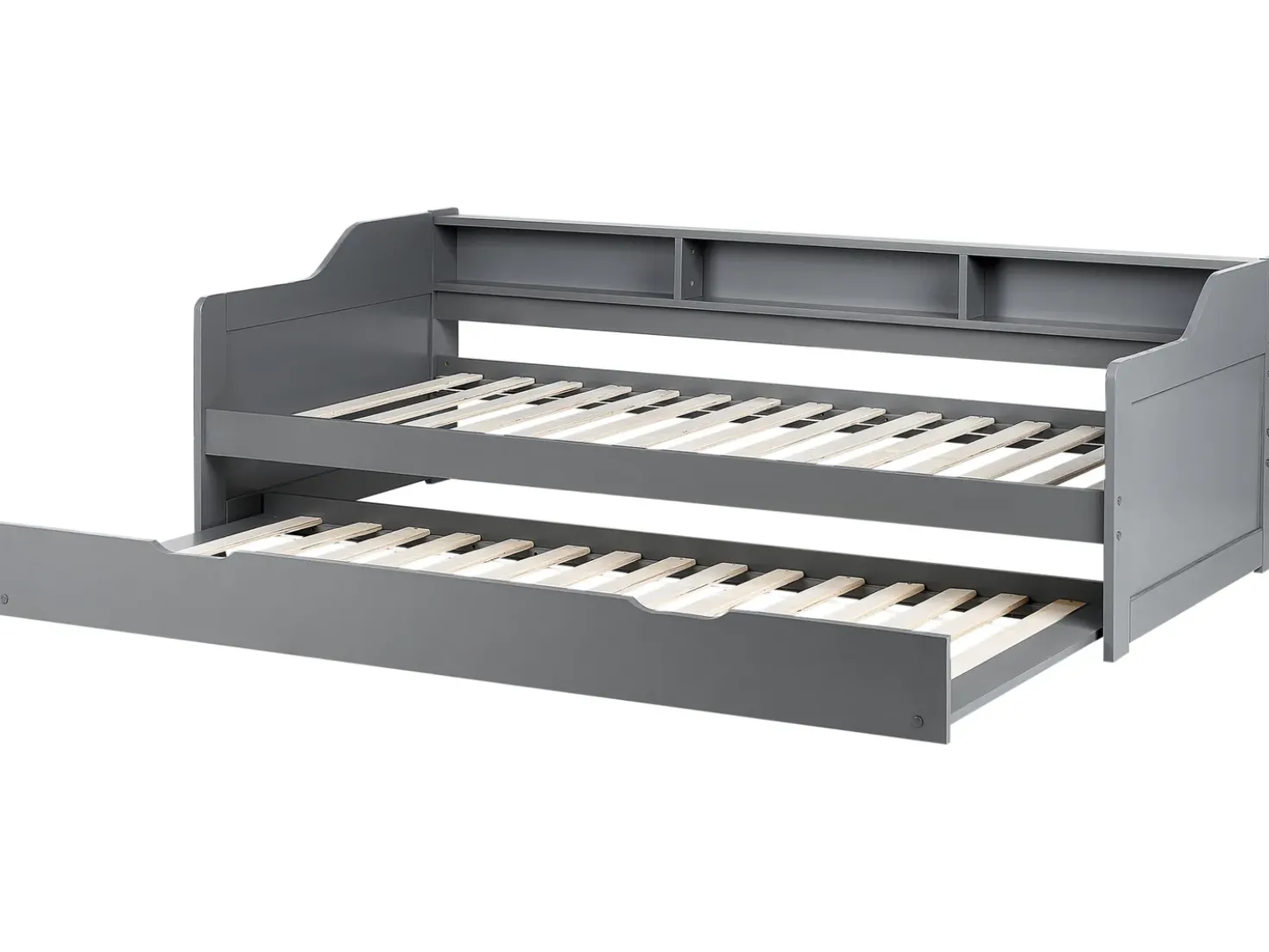Letto estraibile Legno di pino EDERN 90 x 200 cm Grigio