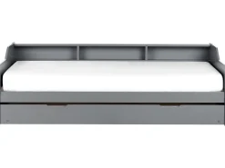 Letto estraibile Legno di pino EDERN 90 x 200 cm Grigio
