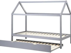 Letto estraibile per bambini Legno di pino CRILLON 90 x 200 cm Grigio