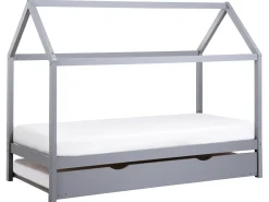 Letto estraibile per bambini Legno di pino CRILLON 90 x 200 cm Grigio
