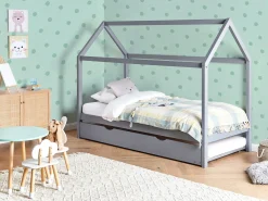 Letto estraibile per bambini Legno di pino CRILLON 90 x 200 cm Grigio