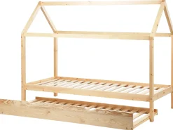 Letto estraibile per bambini Legno di pino CRILLON 90 x 200 cm Marrone chiaro