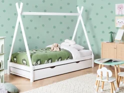 Letto estraibile per bambini Legno di pino TALMONTIERS 90 x 200 cm Bianco