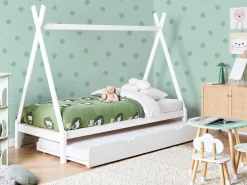 Letto estraibile per bambini Legno di pino TALMONTIERS 90 x 200 cm Bianco