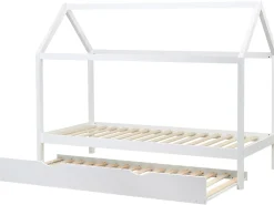 Letto estraibile per bambini Legno di pino CRILLON 90 x 200 cm Bianco