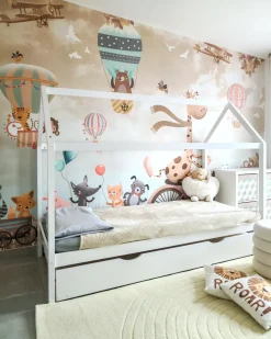 Letto estraibile per bambini Legno di pino CRILLON 90 x 200 cm Bianco